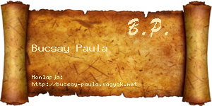 Bucsay Paula névjegykártya